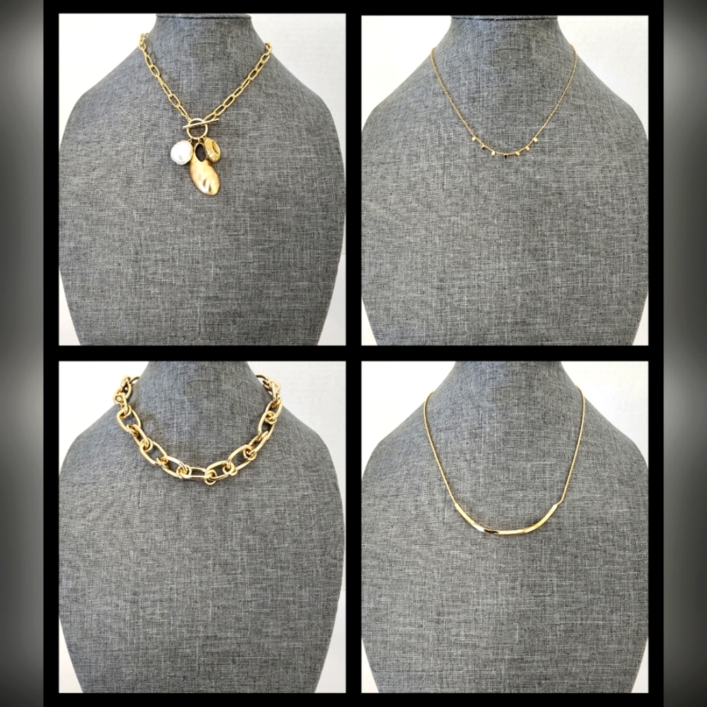 🔥NWT🔥30pc Gold Toned Necklace Bundle - Picture 6 of 15